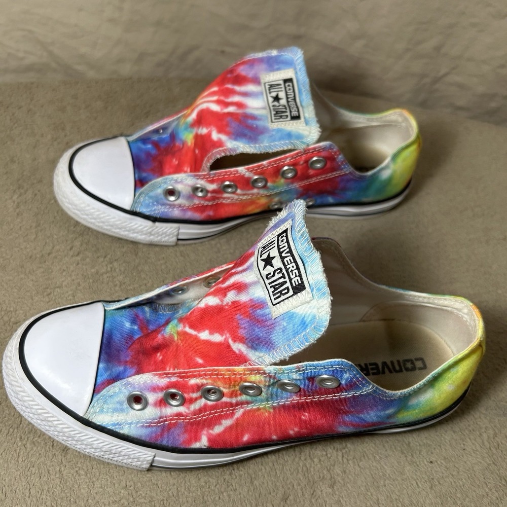 Converse Tie-Dye Low Top Sneakers in Rainbow Colors - Picture 11 of 11